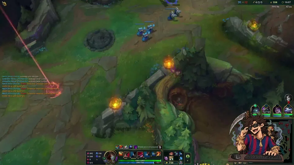 Fear Hub aparece junto al gameplay en una emisión real de Twitch