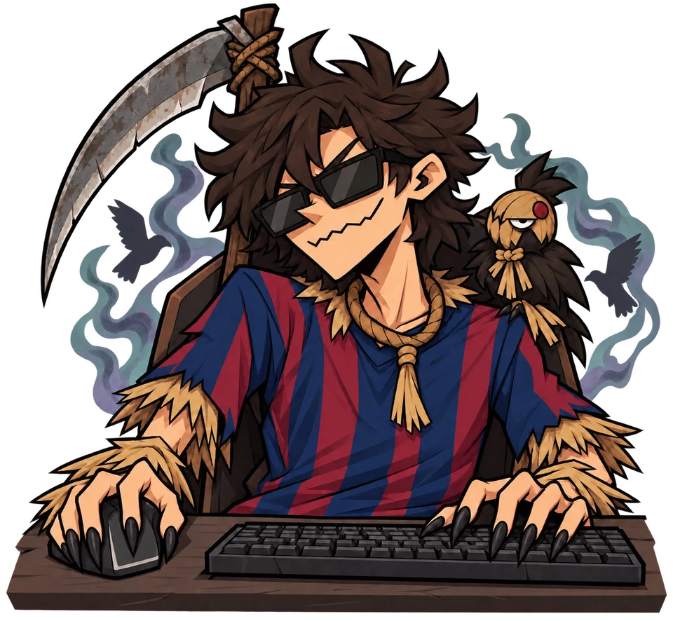 Personaje de Fear Hub en su pose normal